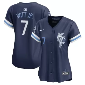 Women's Kansas City Royals Bobby Witt Jr. Nike Navy City Connect Limited Player Jersey Women's Kansas City Royals Bobby Witt Jr. Nike Navy City Connect Limited Player Jersey