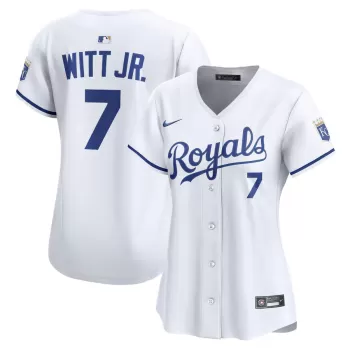 Women's Kansas City Royals Bobby Witt Jr. Nike White Home Limited Jersey Women's Kansas City Royals Bobby Witt Jr. Nike White Home Limited Jersey