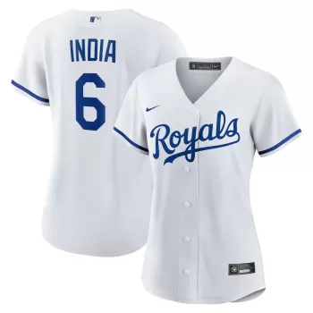 Women's Kansas City Royals Jonathan India Nike White Home Replica Jersey Women's Kansas City Royals Jonathan India Nike White Home Replica Jersey