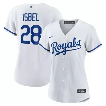 Women's Kansas City Royals Kyle Isbel Nike White Home Replica Jersey Women's Kansas City Royals Kyle Isbel Nike White Home Replica Jersey