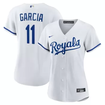Women's Kansas City Royals Maikel Garcia Nike White Home Replica Jersey Women's Kansas City Royals Maikel Garcia Nike White Home Replica Jersey