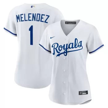 Women's Kansas City Royals MJ Melendez Nike White Home Replica Jersey Women's Kansas City Royals MJ Melendez Nike White Home Replica Jersey