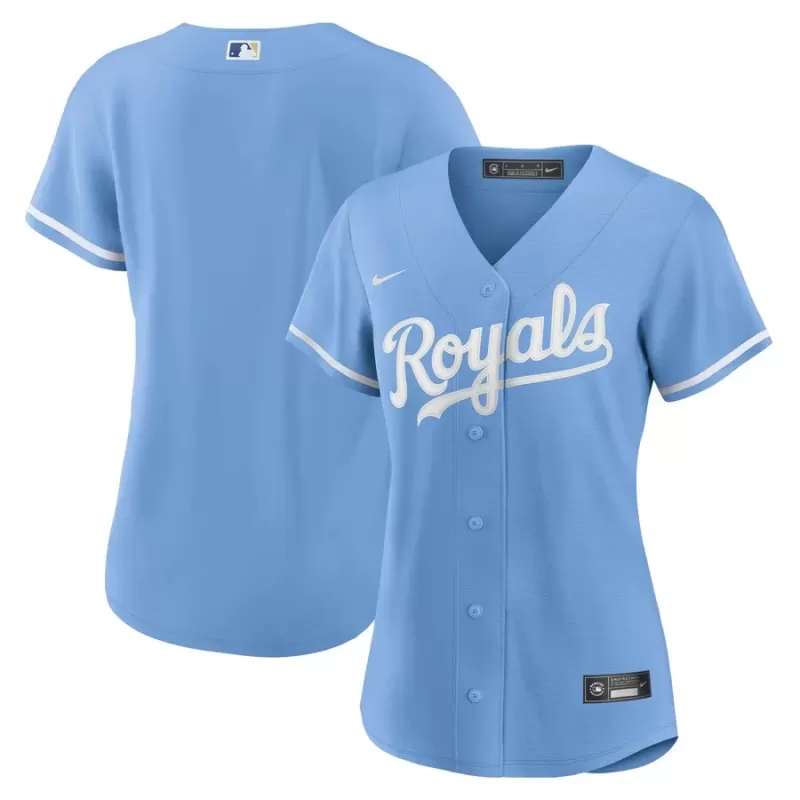 Women's Kansas City Royals Nike Light Blue Alternate Replica Team Logo Jersey Women's Kansas City Royals Nike Light Blue Alternate Replica Team Logo Jersey