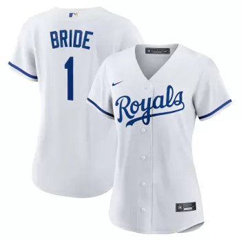Women's Kansas City Royals Nike White #1 Bride Home Replica Jersey Women's Kansas City Royals Nike White #1 Bride Home Replica Jersey