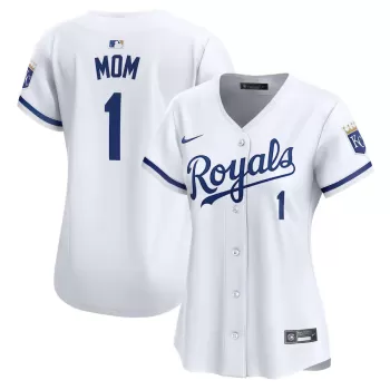 Women's Kansas City Royals Nike White #1 Mom Home Limited Jersey Women's Kansas City Royals Nike White #1 Mom Home Limited Jersey