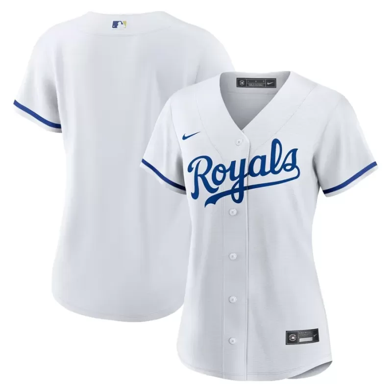 Women's Kansas City Royals Nike White Home Blank Replica Jersey Women's Kansas City Royals Nike White Home Blank Replica Jersey