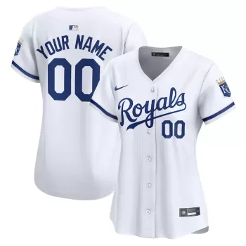 Women's Kansas City Royals Nike White Home Limited Custom Jersey Women's Kansas City Royals Nike White Home Limited Custom Jersey