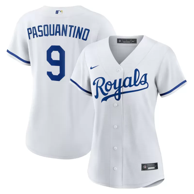 Women's Kansas City Royals Vinnie Pasquantino Nike White Home Replica Jersey Women's Kansas City Royals Vinnie Pasquantino Nike White Home Replica Jersey