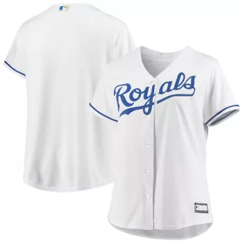 Women's Kansas City Royals White Plus Size Home Replica Team Jersey Women's Kansas City Royals White Plus Size Home Replica Team Jersey