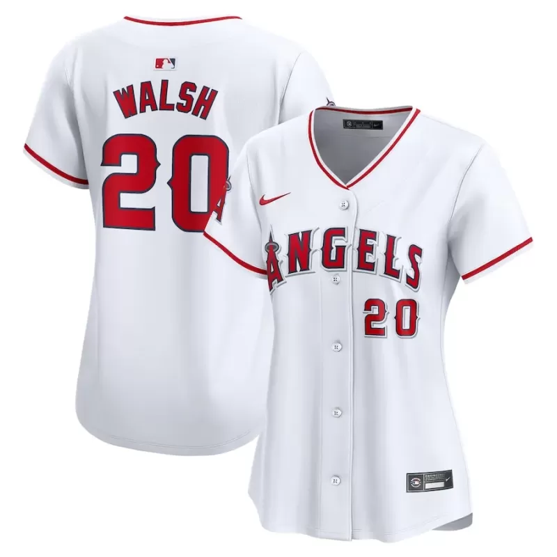 Women's Los Angeles Angels Jared Walsh Nike White Home Limited Player Jersey