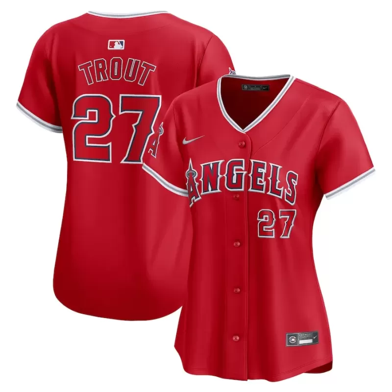 Women's Los Angeles Angels Mike Trout Nike Red Alternate Limited Player Jersey Women's Los Angeles Angels Mike Trout Nike Red Alternate Limited Player Jersey
