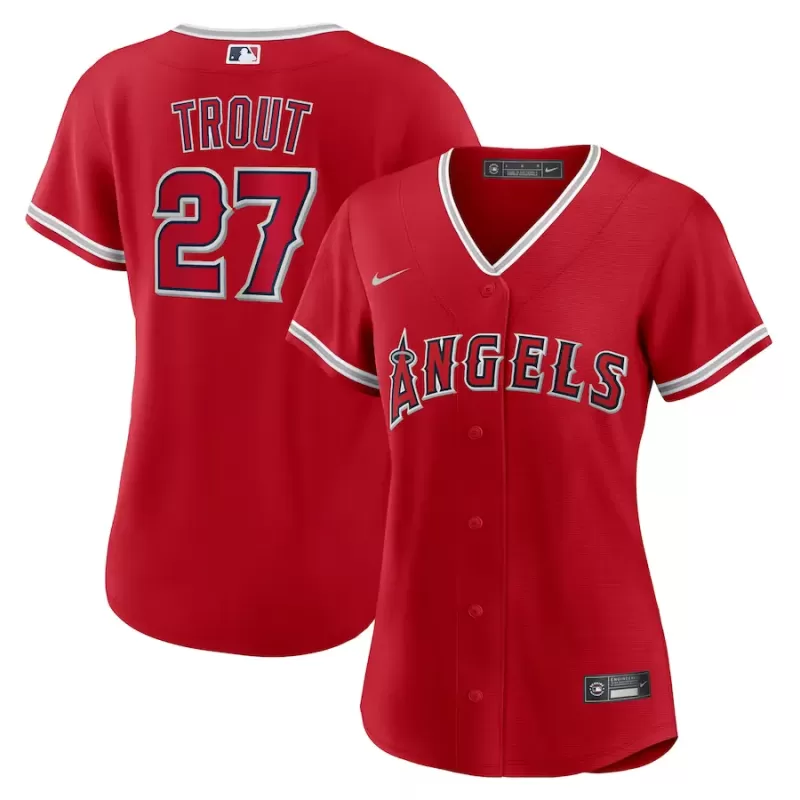 Women's Los Angeles Angels Mike Trout Nike Red Alternate Replica Player Jersey Women's Los Angeles Angels Mike Trout Nike Red Alternate Replica Player Jersey
