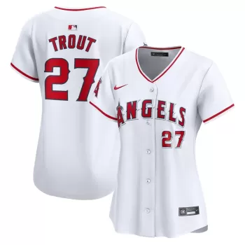 Women's Los Angeles Angels Mike Trout Nike White Home Limited Player Jersey Women's Los Angeles Angels Mike Trout Nike White Home Limited Player Jersey