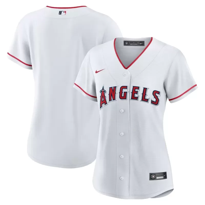 Women's Los Angeles Angels Nike White Home Replica Team Jersey Women's Los Angeles Angels Nike White Home Replica Team Jersey