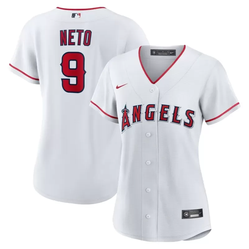 Women's Los Angeles Angels Zach Neto Nike White Home Replica Jersey Women's Los Angeles Angels Zach Neto Nike White Home Replica Jersey
