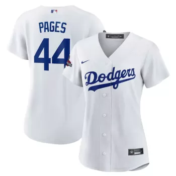 Women's Los Angeles Dodgers Andy Pages Nike White 2024 World Series Champions Home Replica Player Jersey Women's Los Angeles Dodgers Andy Pages Nike White 2024 World Series Champions Home Replica Player Jersey