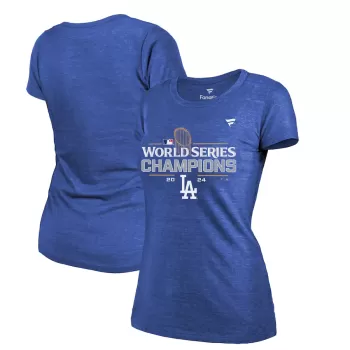 Women's Los Angeles Dodgers Fanatics Royal 2024 World Series Champions Locker Room Tri-Blend T-Shirt Women's Los Angeles Dodgers Fanatics Royal 2024 World Series Champions Locker Room Tri-Blend T-Shirt