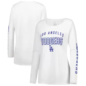 Women's Los Angeles Dodgers Fanatics White Team Long Sleeve T-Shirt Women's Los Angeles Dodgers Fanatics White Team Long Sleeve T-Shirt