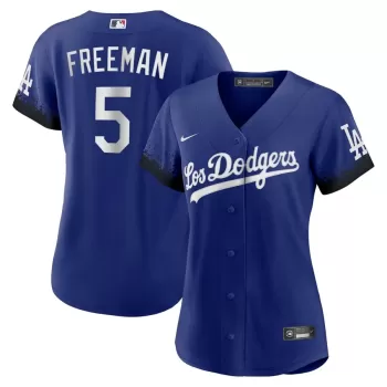 Women's Los Angeles Dodgers Freddie Freeman Nike Royal City Connect Replica Player Jersey Women's Los Angeles Dodgers Freddie Freeman Nike Royal City Connect Replica Player Jersey