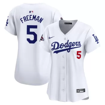 Women's Los Angeles Dodgers Freddie Freeman Nike White 2024 World Series Champions Home Limited Player Jersey Women's Los Angeles Dodgers Freddie Freeman Nike White 2024 World Series Champions Home Limited Player Jersey