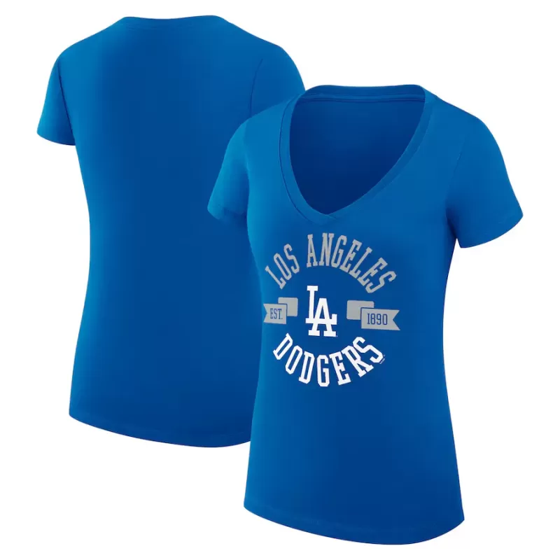 Women's Los Angeles Dodgers G-III 4Her by Carl Banks Royal City Graphic V-Neck Fitted T-Shirt Women's Los Angeles Dodgers G-III 4Her by Carl Banks Royal City Graphic V-Neck Fitted T-Shirt