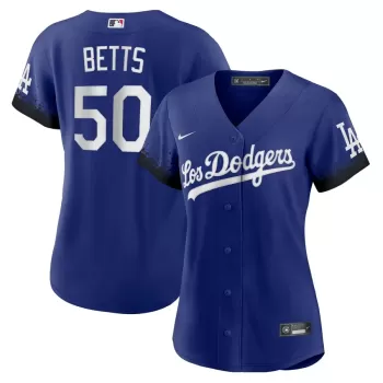 Women's Los Angeles Dodgers Mookie Betts Nike Royal City Connect Replica Player Jersey Women's Los Angeles Dodgers Mookie Betts Nike Royal City Connect Replica Player Jersey