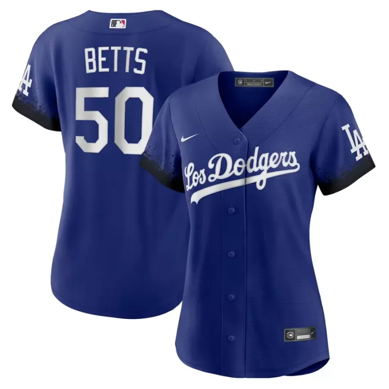 Women's Los Angeles Dodgers Mookie Betts Nike Royal City Connect Replica Player Jersey Women's Los Angeles Dodgers Mookie Betts Nike Royal City Connect Replica Player Jersey
