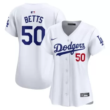 Women's Los Angeles Dodgers Mookie Betts Nike White Home Limited Player Jersey Women's Los Angeles Dodgers Mookie Betts Nike White Home Limited Player Jersey