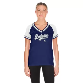 Women's Los Angeles Dodgers New Era Royal Gameday Raglan V-Neck T-Shirt Women's Los Angeles Dodgers New Era Royal Gameday Raglan V-Neck T-Shirt