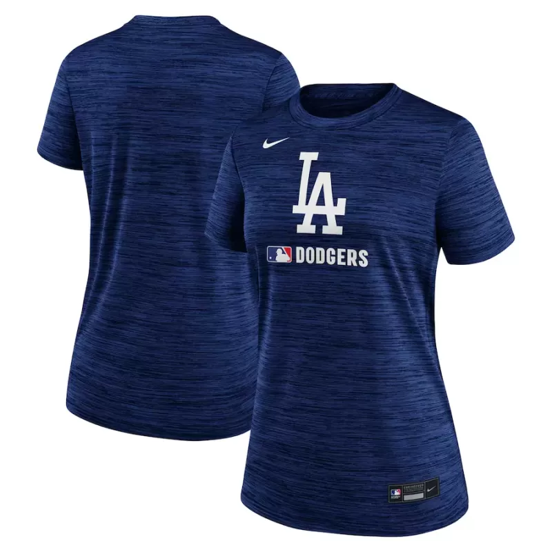 Women's Los Angeles Dodgers Nike Royal Authentic Collection Velocity Performance T-Shirt Women's Los Angeles Dodgers Nike Royal Authentic Collection Velocity Performance T-Shirt