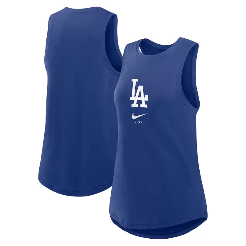 Women's Los Angeles Dodgers Nike Royal Legacy Icon High Neck Performance Tank Top