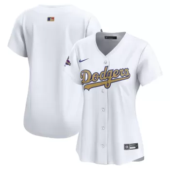 Women's Los Angeles Dodgers Nike White 2025 Gold Collection Limited Jersey