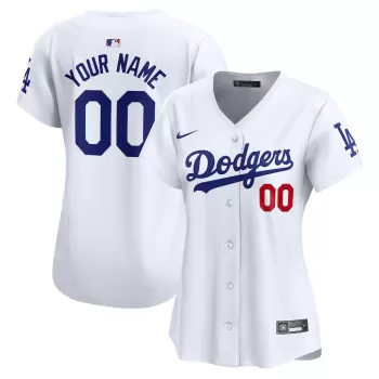 Women's Los Angeles Dodgers Nike White Home Limited Custom Jersey Women's Los Angeles Dodgers Nike White Home Limited Custom Jersey