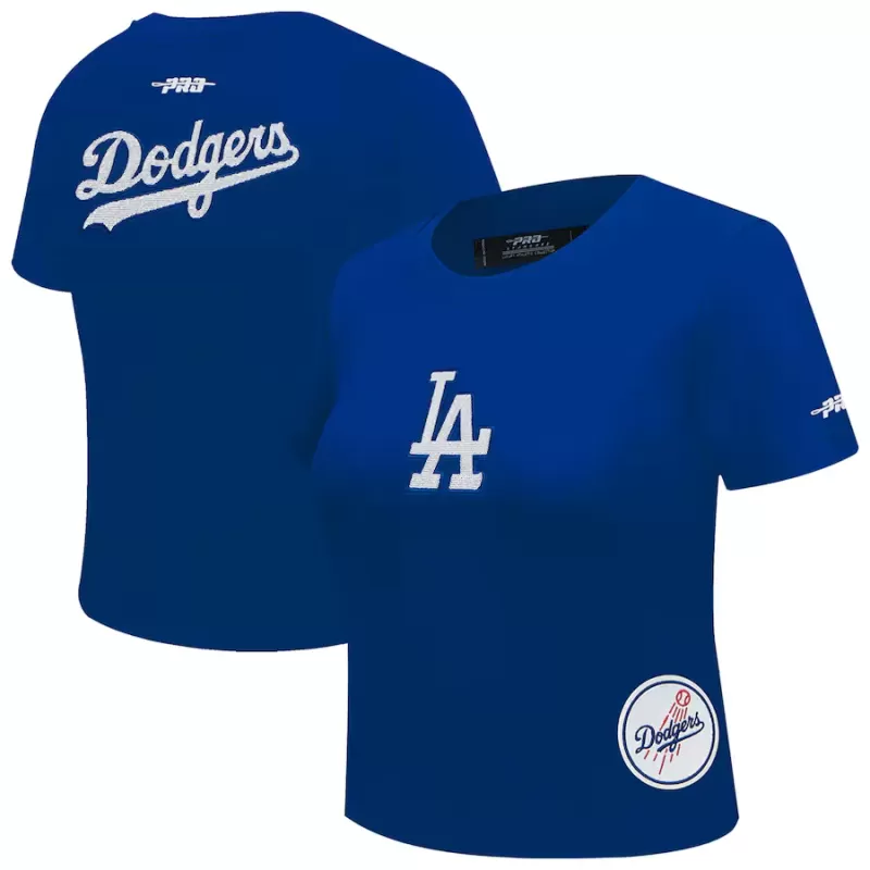 Women's Los Angeles Dodgers Pro Standard Royal Game Day Classics Baby Doll Cropped T-Shirt Women's Los Angeles Dodgers Pro Standard Royal Game Day Classics Baby Doll Cropped T-Shirt