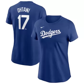 Women's Los Angeles Dodgers Shohei Ohtani Nike Royal 2024 Fuse Name & Number T-Shirt Women's Los Angeles Dodgers Shohei Ohtani Nike Royal 2024 Fuse Name & Number T-Shirt