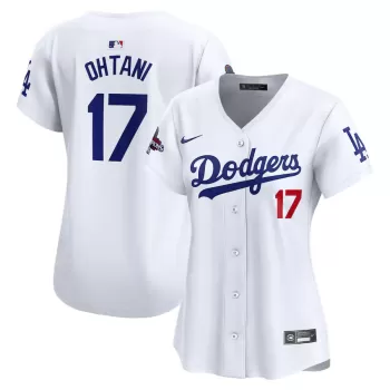 Women's Los Angeles Dodgers Shohei Ohtani Nike White 2024 World Series Champions Home Limited Player Jersey Women's Los Angeles Dodgers Shohei Ohtani Nike White 2024 World Series Champions Home Limited Player Jersey