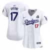 Women's Los Angeles Dodgers Shohei Ohtani Nike White 2024 World Series Home Limited Player Jersey Women's Los Angeles Dodgers Shohei Ohtani Nike White 2024 World Series Home Limited Player Jersey