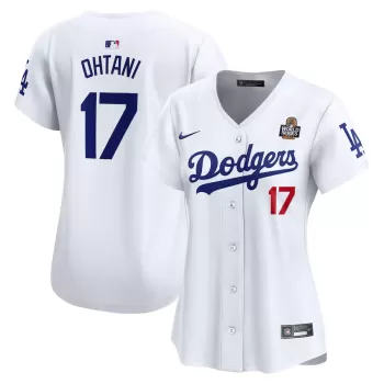 Women's Los Angeles Dodgers Shohei Ohtani Nike White 2024 World Series Home Limited Player Jersey Women's Los Angeles Dodgers Shohei Ohtani Nike White 2024 World Series Home Limited Player Jersey