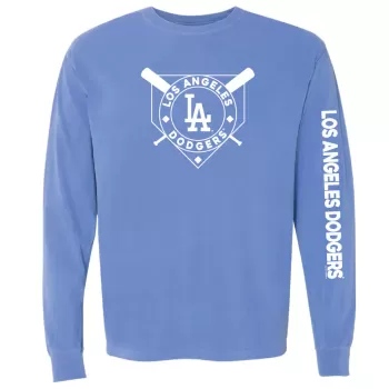 Women's Los Angeles Dodgers Soft as a Grape Royal Pigment Dye Long Sleeve T-Shirt Women's Los Angeles Dodgers Soft as a Grape Royal Pigment Dye Long Sleeve T-Shirt