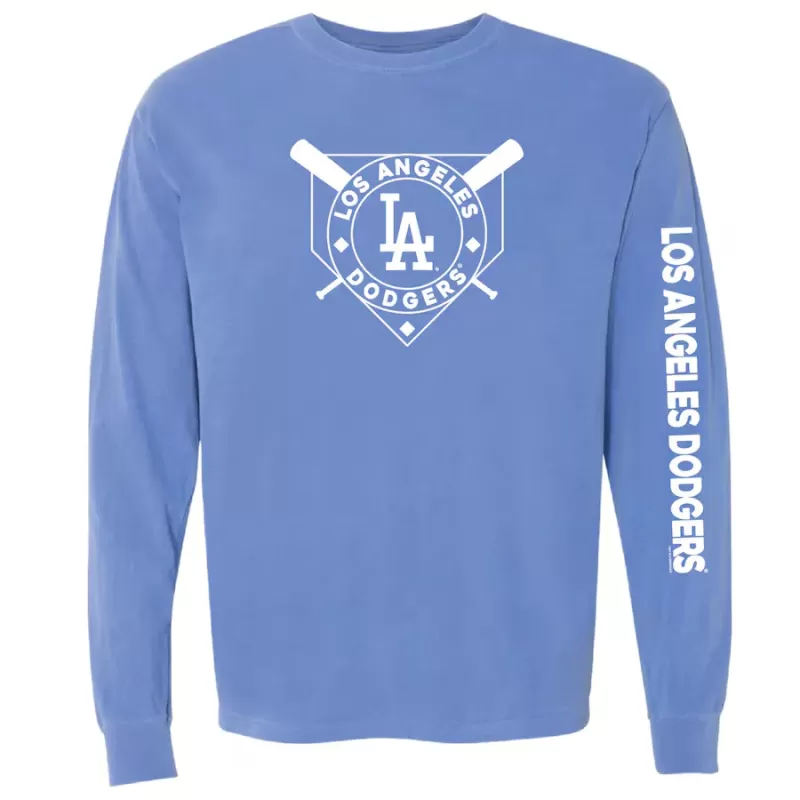 Women's Los Angeles Dodgers Soft as a Grape Royal Pigment Dye Long Sleeve T-Shirt Women's Los Angeles Dodgers Soft as a Grape Royal Pigment Dye Long Sleeve T-Shirt