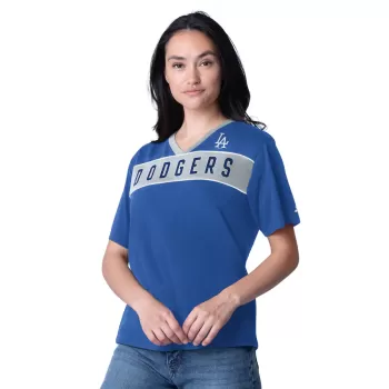 Women's Los Angeles Dodgers Starter Royal Game Day V-Neck T-Shirt Women's Los Angeles Dodgers Starter Royal Game Day V-Neck T-Shirt