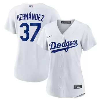 Women's Los Angeles Dodgers Teoscar Hernandez Nike White Home Replica Jersey Women's Los Angeles Dodgers Teoscar Hernandez Nike White Home Replica Jersey