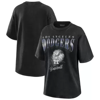 Women's Los Angeles Dodgers WEAR by Erin Andrews Charcoal Boyfriend T-Shirt Women's Los Angeles Dodgers WEAR by Erin Andrews Charcoal Boyfriend T-Shirt