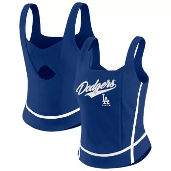 Women's Los Angeles Dodgers WEAR by Erin Andrews Royal Square Neck Tank Top Women's Los Angeles Dodgers WEAR by Erin Andrews Royal Square Neck Tank Top