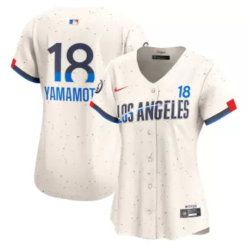 Women's Los Angeles Dodgers Yoshinobu Yamamoto Nike Cream 2024 City Connect Limited Player Jersey Women's Los Angeles Dodgers Yoshinobu Yamamoto Nike Cream 2024 City Connect Limited Player Jersey