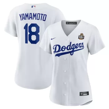 Women's Los Angeles Dodgers Yoshinobu Yamamoto Nike White 2024 World Series Home Home Replica Jersey Women's Los Angeles Dodgers Yoshinobu Yamamoto Nike White 2024 World Series Home Home Replica Jersey
