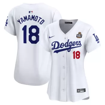 Women's Los Angeles Dodgers Yoshinobu Yamamoto Nike White 2024 World Series Limited Jersey Women's Los Angeles Dodgers Yoshinobu Yamamoto Nike White 2024 World Series Limited Jersey