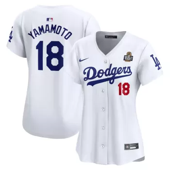 Women's Los Angeles Dodgers Yoshinobu Yamamoto Nike White 2024 World Series Limited Player Jersey Women's Los Angeles Dodgers Yoshinobu Yamamoto Nike White 2024 World Series Limited Player Jersey