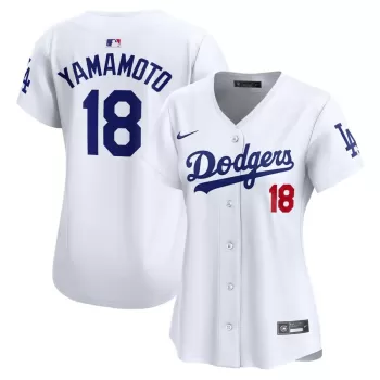 Women's Los Angeles Dodgers Yoshinobu Yamamoto Nike White Home Limited Player Jersey Women's Los Angeles Dodgers Yoshinobu Yamamoto Nike White Home Limited Player Jersey