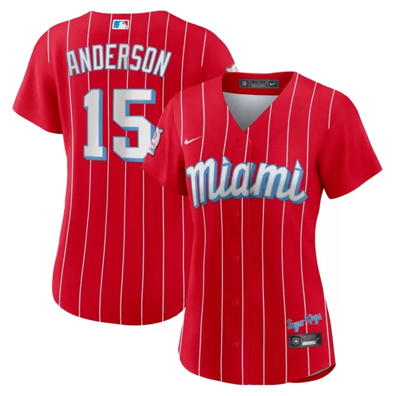 Women's Miami Marlins Brian Anderson Nike Red City Connect Replica Player Jersey Women's Miami Marlins Brian Anderson Nike Red City Connect Replica Player Jersey